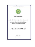 Nghiên cứu xác định một số chỉ tiêu sinh sản và thử nghiệm thụ tinh nhân tạo cho lợn Rừng trong điều kiện nuôi nhốt tại khu vực phía Bắc Việt Nam (LA tiến sĩ)