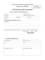 Giấy đề nghị thanh toán BH HSSV (Trường đại học Đại Nam)