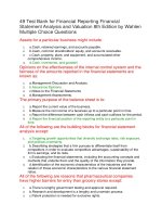 49 test bank for financial reporting financial statement analysis and valuation 8th