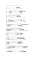 BÀI tập về ĐỘNG từ Tieng Anh