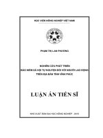 Nghiên cứu phát triển bảo hiểm xã hội tự nguyện đối với người lao động trên địa bàn tỉnh Vĩnh Phúc (LA tiến sĩ)
