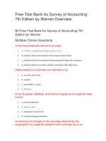 Free test bank for survey of accounting 7th edition 