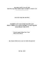 Nghiên Cứu So Sánh Nguồn Lực Phát Triển Của Singapore Và Hàn Quốc Giai Đoạn 1961-1979