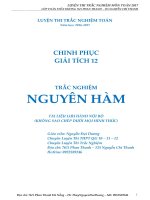 Bài tập trắc nghiệm nguyên hàm - Nguyễn Đại Dương