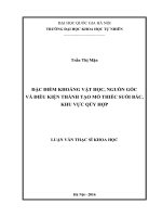 Đặc điểm khoáng vật học, nguồn gốc và điều kiện thành tạo mỏ thiếc suối bắc,khu vực quỳ hợp 