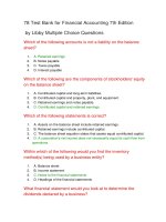 78 test bank for financial accounting 7th edition  đề trắc nghiệm có đáp án