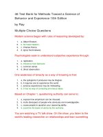 46 test bank for methods toward a science of behavior and experience 10th edition