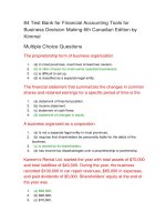 84 test bank for financial accounting tools for business decision making 6th