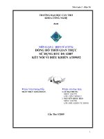 ĐỒNG HỒ THỜI GIAN THỰC SỬ DỤNG RTC DS 12887  KẾT NỐI VI ĐIỀU KHIỂN AT89S52