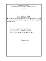 Tiểu luận lớp Quản lý bồi dưỡng nhà nước ngạch chuyên viên