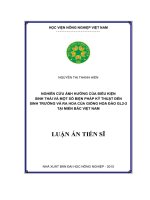 Nghiên cứu ảnh hưởng của điều kiện sinh thái và một số biện pháp kỹ thuật đến sinh trưởng, ra hoa của giống hoa đào GL22  ở miền Bắc Việt Nam (LA tiến sĩ)