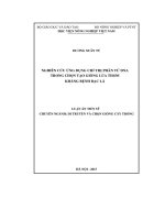 Nghiên cứu ứng dụng chỉ thị phân tử DNA trong chọn tạo giống lúa thơm kháng bệnh bạc lá (LA tiến sĩ)