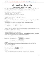 Phương pháp giải bài toán lãi suất ngân hàng