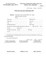 Đơn xin gia hạn nộp học phí (Trường địa học công nghiệp Việt Hung)