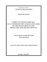 Nghiên cứu đánh giá hiệu quả xử lý thành phần hữu cơ bằng công nghệ giá thể chuyển động PVA GEL trong nước thải chế biến thủy sản 