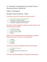 91 test bank for managerial accounting tools for business decision making 3rd