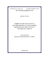 Nghiên cứu khả năng sản xuất, đặc tính chịu hạn và lượng đạm bón cho một số cây thức ăn gia súc tại Nghĩa Đàn, Nghệ An (LA tiến sĩ)