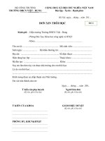 Đơn xin thôi học (Trường địa học công nghiệp Việt Hung)