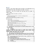 Mô tả và lập báo cáo tài chính Công ty Cổ phần Đầu tư và Kinh doanh Vật liệu Xây dựng FiCo