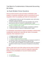 Test bank for fundamentals of advanced accounting 6th edition 