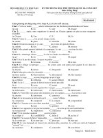 Đề thi thử nghiệm THPT QG lần 2 năm 2017 môn tiếng pháp