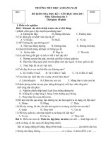 ĐỀ KIỂM TRA MÔN KHOA HỌC 5