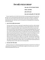 TÌM HIỂU FOCUS GROUP maketing thực phẩm