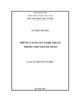 Những cách tân nghệ thuật trong thơ Thanh Thảo