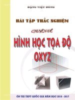 Bài tập trắc nghiệm chuyên đề hình học tọa độ Oxyz - Đặng Việt Đông