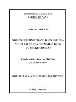 Nghiên cứu tình trạng buồn ngủ của người lái xe dựa trên nhận dạng cử chỉ khuôn mặt 