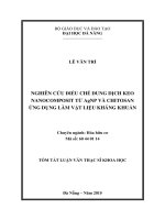 Nghiên cứu điều chế dung dịch keo nanocomposit từ AgNP và chitosan ứng dụng làm vật liệu kháng khuẩn 