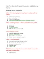 106 test bank for financial accounting 3rd edition by kemp Đề thi trắc nghiệm có đáp án