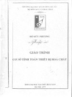 Cơ sở tính toán thiết bị công nghiệp hóa chất  Hồ Hữu Phương