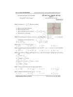 Toán: Đề thi thử trắc nghiệm THPT Quốc gia 2017 (có đáp án)