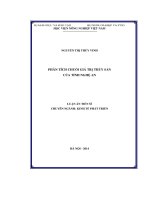 Phân tích chuỗi giá trị thủy sản của tỉnh Nghệ An (LA tiến sĩ)