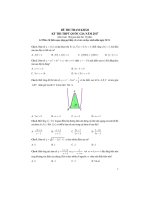 Toán: Đề trắc nghiệm thi thử THPT Quốc gia 2017