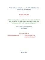 đánh giá thực trạng ô nhiễm của trang trại chăn nuôi lợn tập trung tại xã yên giang, huyện yên định, tỉnh thanh hóa và đề xuất giải pháp giảm thiểu