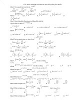 trắc nghiệm tích phân,nguyên hàm,mặt phẳng,mặt cầu