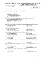 Đề thi thử nghiệm THPT QG lần 2 năm 2017 môn địa lý