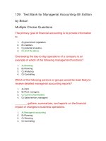 129   test bank for managerial accounting 4th edition