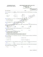 Đề thi thử THPT Quốc gia 2017 môn Toán – THPT Chuyên Bắc Kạn