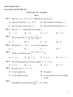 600 câu hỏi trắc nghiệm chuyên đề hàm số Mũ và Logarit - Nhóm Toán