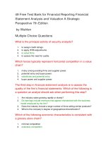 49 free test bank for financial reporting financial statement analysis and valuation a strategic perspective 7th edition by wahlen multiple choice questions