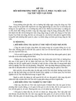 Đổi mới trong công tác quản lý, phục vụ độc giả tại thư viện huyện vạn ninh 