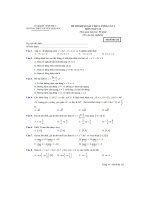 Đề ôn thi môn toán THPT Quốc gia 2017 trường THPT Nguyễn Thái Học