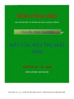 50 câu trắc nghiệm mặt cầu, mặt trụ, mặt nón - Trần Công Diêu