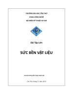 Bài tập lớn sức bền vật liệu