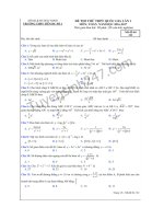 Đề thi thử môn Toán THPTQG 2017 – THPT Tiên Du (có đáp án)