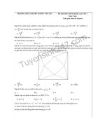 Đề thi thử môn Toán THPTQG 2017 – THPT Chuyên Lương Văn Tụy