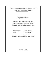 Giáo dục đạo đức cho sinh viên các trường đại học, cao đẳng ở thành phố hồ chí minh hiện nay tt 
